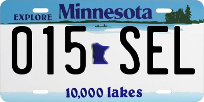 MN license plate 015SEL