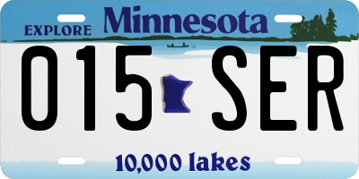MN license plate 015SER