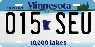 MN license plate 015SEU