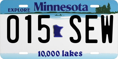 MN license plate 015SEW