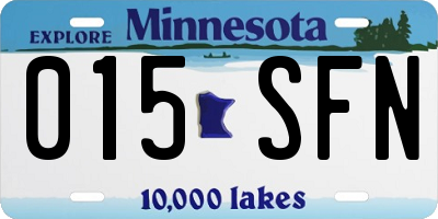 MN license plate 015SFN