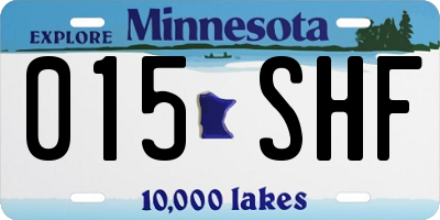 MN license plate 015SHF