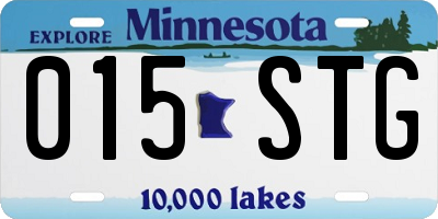 MN license plate 015STG