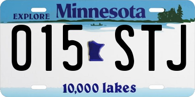MN license plate 015STJ