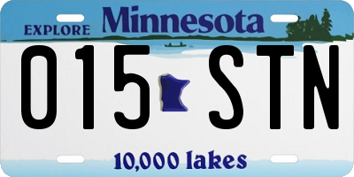 MN license plate 015STN
