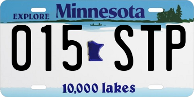 MN license plate 015STP