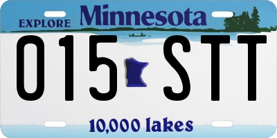 MN license plate 015STT