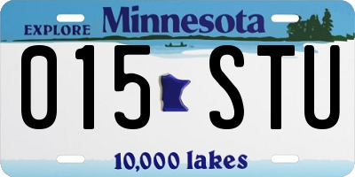 MN license plate 015STU
