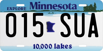 MN license plate 015SUA