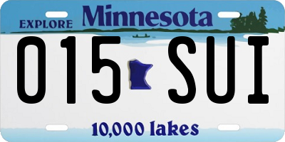 MN license plate 015SUI