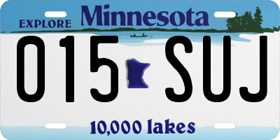 MN license plate 015SUJ