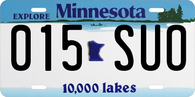 MN license plate 015SUO