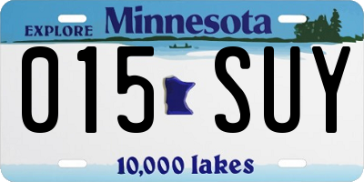 MN license plate 015SUY