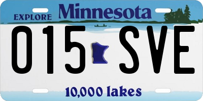 MN license plate 015SVE
