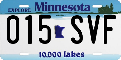 MN license plate 015SVF