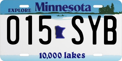 MN license plate 015SYB