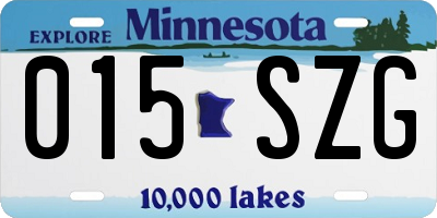 MN license plate 015SZG
