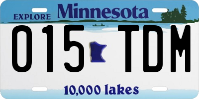 MN license plate 015TDM