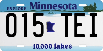 MN license plate 015TEI