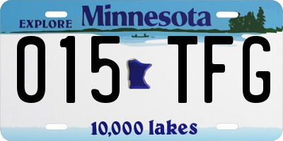 MN license plate 015TFG