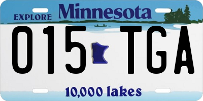 MN license plate 015TGA