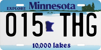 MN license plate 015THG