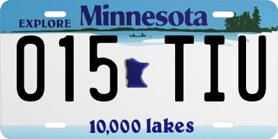 MN license plate 015TIU
