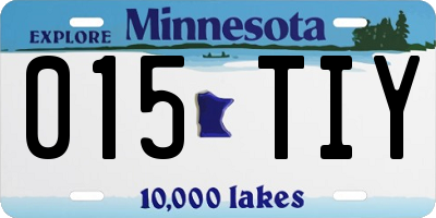 MN license plate 015TIY