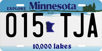 MN license plate 015TJA