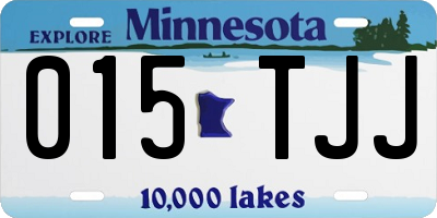MN license plate 015TJJ