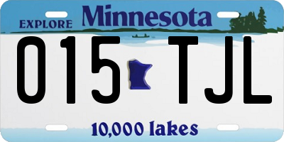 MN license plate 015TJL
