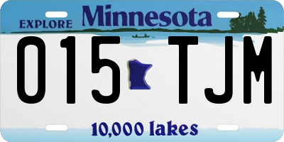 MN license plate 015TJM