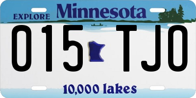 MN license plate 015TJO