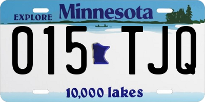 MN license plate 015TJQ