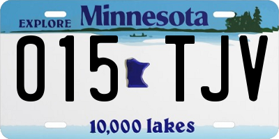 MN license plate 015TJV