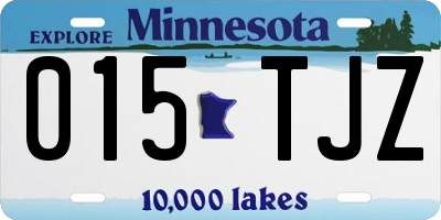 MN license plate 015TJZ