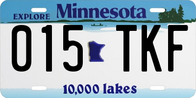 MN license plate 015TKF