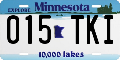 MN license plate 015TKI
