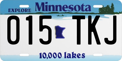 MN license plate 015TKJ