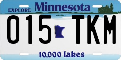 MN license plate 015TKM