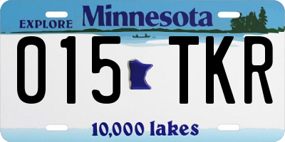 MN license plate 015TKR