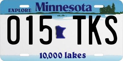 MN license plate 015TKS