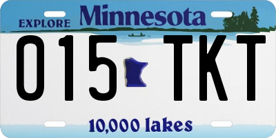 MN license plate 015TKT