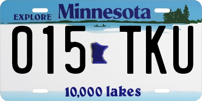 MN license plate 015TKU