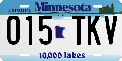 MN license plate 015TKV