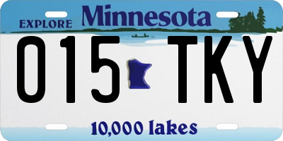 MN license plate 015TKY