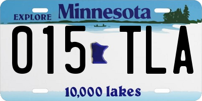MN license plate 015TLA