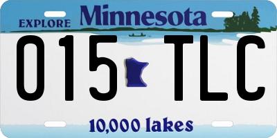MN license plate 015TLC