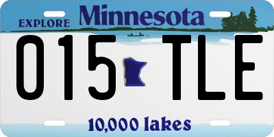 MN license plate 015TLE