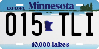MN license plate 015TLI